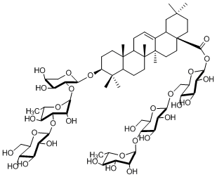 3-O-D-葡萄糖(1→3)-L-鼠李糖(1→2)-L-阿拉伯糖- 齊墩果酸–28-O-