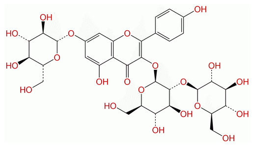 山柰酚-3-O-槐二糖-7-O-葡萄糖苷CAS:55136-76-0 中藥對(duì)照品標(biāo)準(zhǔn)品