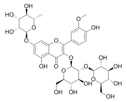 異鼠李素-3-O-槐二糖-7-O-鼠李糖苷 CAS：41328-75-0 中藥對(duì)照品