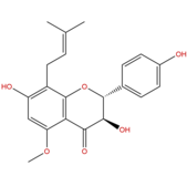(2R,3R)-3,7,4'-三羥基-5甲氧基-8異戊烯基二氫黃酮 CAS：204935-85-3