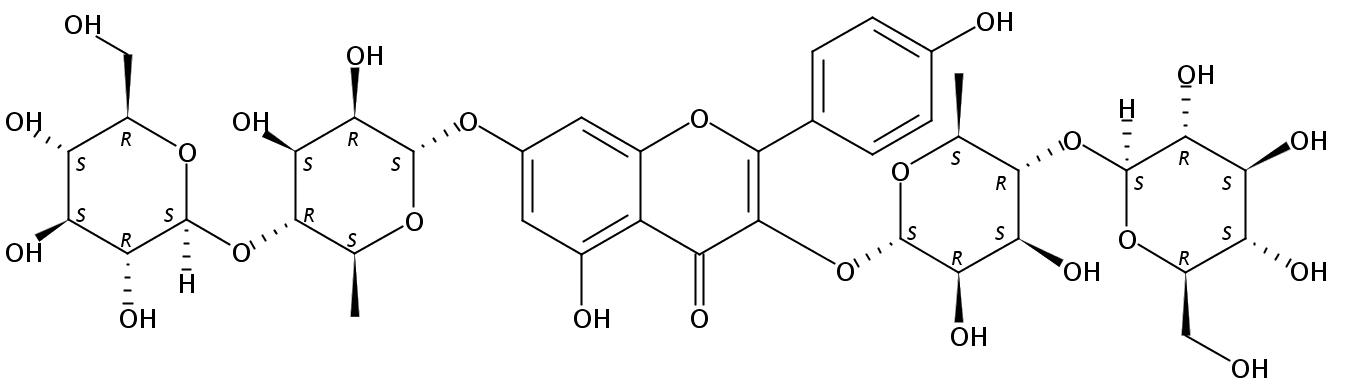 kaempferol-3-O-β-D-glucopyranosyl-(1→4)-α-L-rhamnopyranosyl-7-O-β-D-gluc