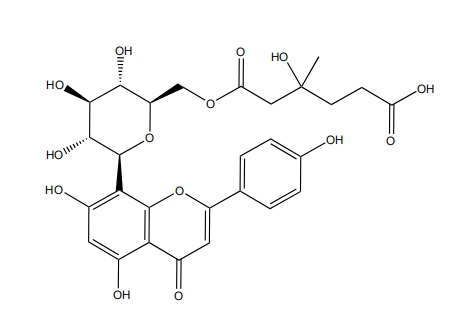 6″-O-(3′′′-羥基-3′′′-甲基戊二酰) 牡荊苷 CAS:154639-29-9