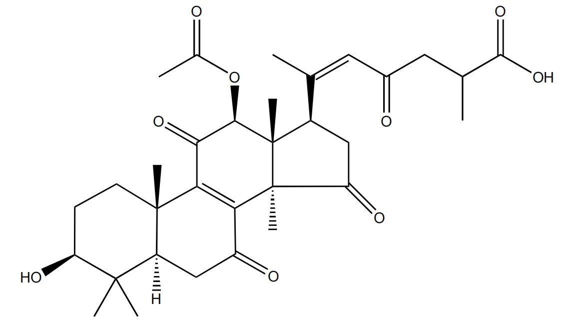 12β-Acetoxy-3β-hydroxy-7,11,15,23-tetraoxo-lanosta-8,20E-diene-26-oic acid