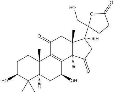 (3β,7β)-3,7,20,21-四羥基-11,15-二羰基-羊毛甾烷-8-烯-24→20內酯